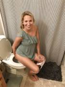 Caught Smiling Mid Wipe.