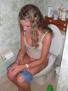 Sittin' Pretty On The Toilet