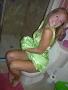 Cute Girl Wearing A Party Dress