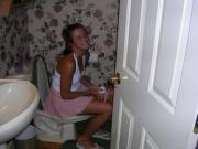 Caught On The Potty By Her Friend (1 Mic)