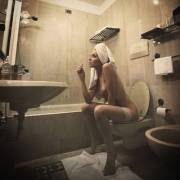 Smoking Hot (Crosspost From /R/Girlswithheadtowels)