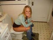 Sexy, Blonde, And On The Toilet ;)