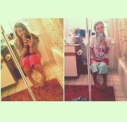 A Couple Of Girls Taking Toilet Selfies