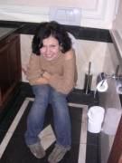 Very Shy Girl On The Toilet