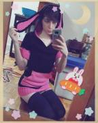 Found My Bunny Hoodie From 7Th Grade And Luckily It Still Fits 