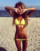 Low Cut Yellow Bikini