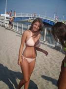 Busty Beach Brunette