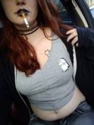 [Oc] Redhead With Goth Look