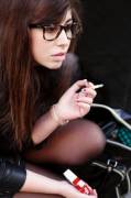 Beautiful Brunette With Glasses