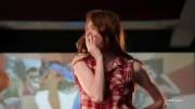 Karen Gillan Working It In A Sleeveless Flannel