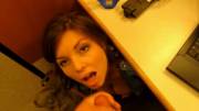 Under The Desk Cubicle Getting A Facial