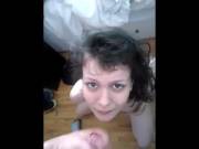 Huge Load On Cute Teen's Face And Hair