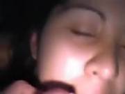 Hispanic Teen Takes Load To Face And Hair