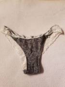 Stepdaughter's Lacey Thong With A Load