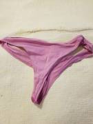 Stepdaughter's Present - A Load For Her New Thong