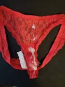 Cum Covered With Cum. Wifes Vs Lace Thong. More In Comments
