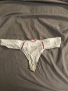 Sisters White Thong, Love When The Back Turns Into Just A String.