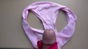 Cummed On Pink Panties, Using Red Panties. What Do You Guys Think?