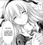 Holding His Hand And Smiling