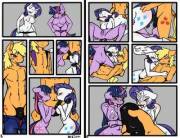 Anthro Twilight &Amp;Amp;Amp; Rarity X Rule 63 Applejack