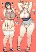 Thicc Shizune &Amp;Amp;Amp; Tsunade Flaunting Their Thickness