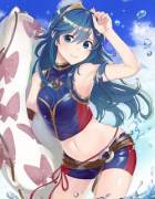 Lucina Having Fun At The Beach