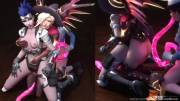 Widowmaker With Mercy, D.va And Tentacles.[Overwatch](Meltrib) (X-Post/Rule34)