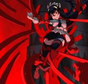 Eliza Mummifies Filia With Ribbons (Official Screenshots From Skullgirls)