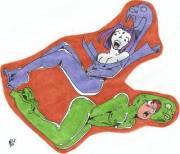 Raven And Starfire Captured Inside Happy Sacks