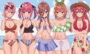 The Quints All At The Beach [Gotoubun-No-Hanayome]