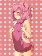 Natsuki In The Virgin Killer Sweater