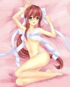 Monika With (Only) Ribbon~! 