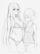 Size Comparison (Yuri &Amp;Amp;Amp; Natsuki) [Otxoa60]