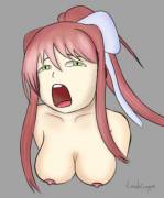 [Oc] Monika Riding The Tip Of The Day