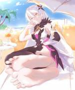 Kiana Kaslana's Sexy Pale Feet