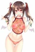 Haruna's See-Through Clothing