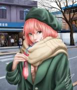 You Think People Might Notice Her Snack And Outfit ?