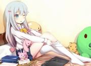 Putting Her Socks On [Eromanga Sensei]