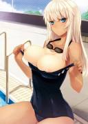 Bored Blonde With Amazing Blue Eyes