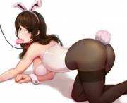 Bunny Enjoying Her Treat