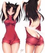 Rin Showing Some Skin