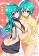 Nine Violet And Tesla Violet (Kaito Tenshi Twin Angel)