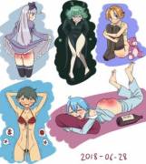 Bunch Of Spanked Girls