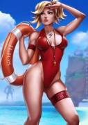 Mercy Trying Out For Baywatch.