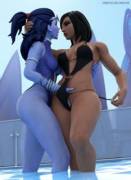 Pool Babes (Pharah X Widowmaker)