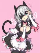 Nekomaid 2B (By Hongbsws)