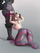 Black Cat D.va Bound To Her Meka [Bunnybearrr]