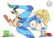 Samus And Pikachu Hanging Out [Ilustrets Spoks]