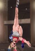 Harley Quinn Hanging From One Ankle (Dc) [Misterjer]