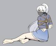 Weiss Bound And Gagged (Jam-Orbital)[Rwby]